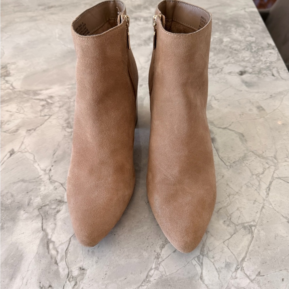 Blondo Tan Suede Ankle Booties